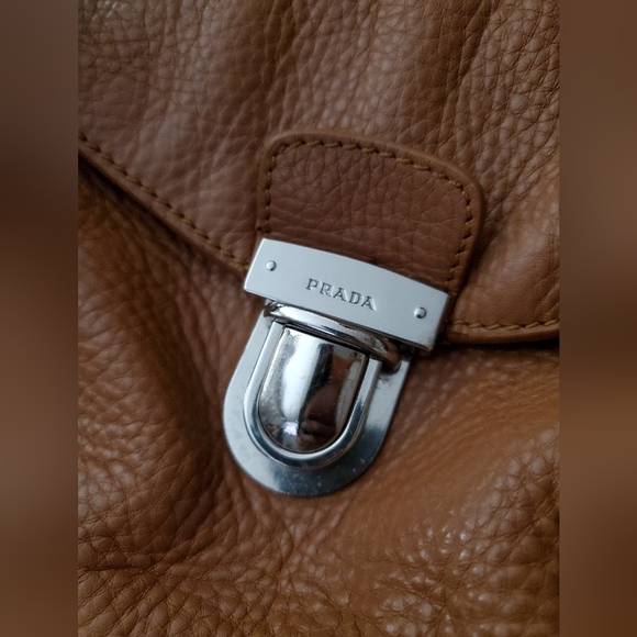 PRADA camel color barrel purse Used $1590 - Picture 4 of 10